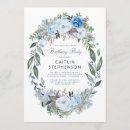 Recherche de dusty blue floral invitations Élégant
