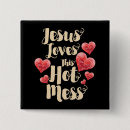 Recherche de jésus drôle badges Foi