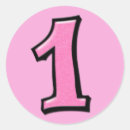 Zoek naar nummer 1 stickers 1e