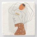 Recherche de visage femme dessous de verres Illustration