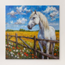 Recherche de cheval blanc puzzles Nature
