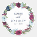 Recherche de faveur mariage autocollants Aquarelle florale
