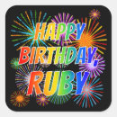 Recherche de ruby autocollants Anniversaire heureux