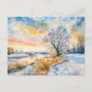 Recherche de saule cartes postales Aquarelle