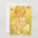 Zoek naar witte kat briefkaarten Meisje