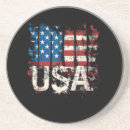 Recherche de rétro américain dessous de verres Drapeau