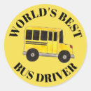 Recherche de chauffeur de bus autocollants Jaune