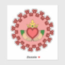 Recherche de coeur de claddagh autocollants Couronne