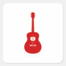 Recherche de guitare rouge autocollants Électrique