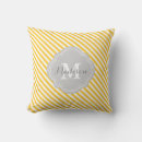 Recherche de jaune gris coussins Rayures