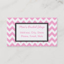 Recherche de chevron rose cartes visite Motif