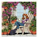 Recherche de chat pourpre posters Floral