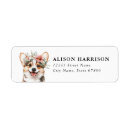 Recherche de corgi étiquettes adresse retour Mignon