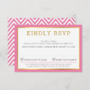 Recherche de chevron rose invitations Élégant