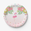 Recherche de flamant rose assiettes en papier Luau