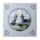 Recherche de tuile de bleu de delft carreaux Scène hollandaise