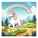 Recherche de licorne kawaii posters Arc en ciel