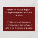 Zoek naar deugden briefkaarten Quote