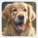 Recherche de portrait de chien autocollants Récupérateur doré