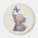 Recherche de papillon de bébé magnets Éléphant