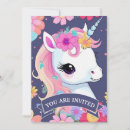 Recherche de licorne invitations Kawaii