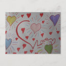Recherche de coeur amour cartes postales Girly