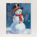 Recherche de bonhommes de neige puzzles Vacances