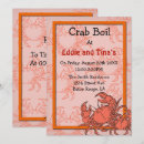 Recherche de crabes invitations Rouge