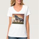 Zoek naar zwarte paarden tshirts Wild paard