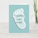Recherche de empreinte pied vœux cartes Petit garçon