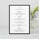 Recherche de noir et blanc mariage menus Moderne