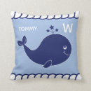 Recherche de monogramme de crèche coussins Bleu