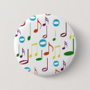 Recherche de notes musicales badges Multicolore