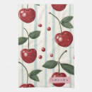 Recherche de motif cerise cuisine linges Monogramme