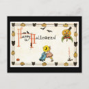 Recherche de chat halloween cartes postales Rétro