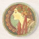Recherche de mucha dessous de verres Nouveau d'art
