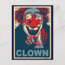 Recherche de clown cartes postales Rouge