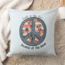 Recherche de paix terre coussins Rouge
