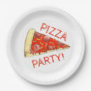 Recherche de pizza assiettes en papier Pepperoni