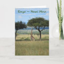 Recherche de le kenya vœux cartes Girafe