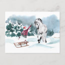 Recherche de chevaux neige cartes postales Hiver