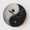 Recherche de yin et yang horloges Blanc