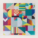 Zoek naar geometrisch puzzels Illustratie