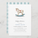 Recherche de horse baby shower invitations Bleu