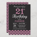 Recherche de chevron rose invitations Fête d'anniversaire