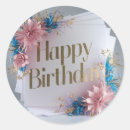 Recherche de carte joyeux anniversaire autocollants Élégant