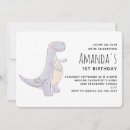 Recherche de tyrannosaurus invitations Aquarelle