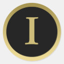 Recherche de monogramme i autocollants Noir