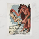 Recherche de diable vintage cartes postales Rétro