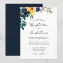 Recherche de jaune et bleu mariage invitations Floral
